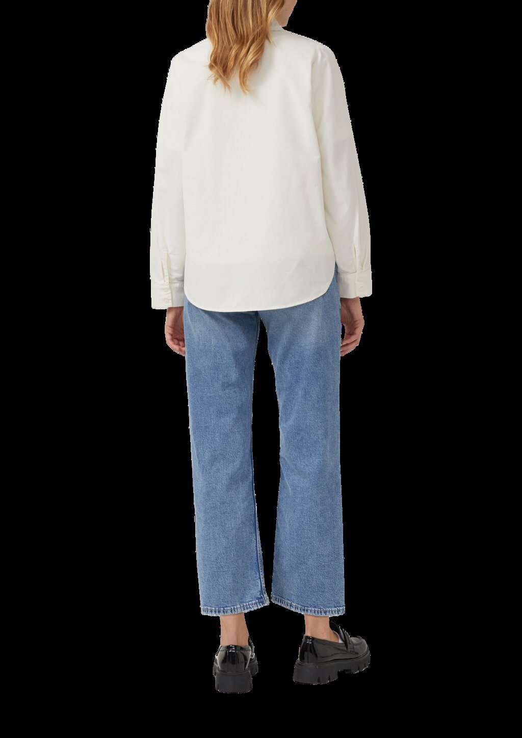 Feincord-Bluse mit Hemdkragen