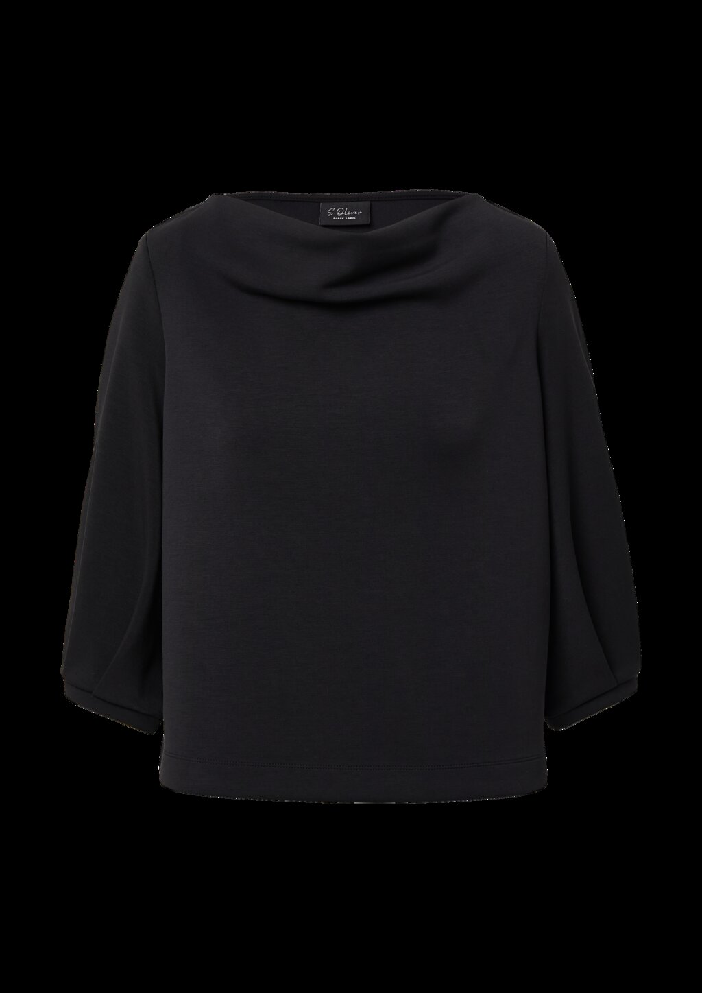 Weiches Sweatshirt aus Scuba mit Wasserfall-Ausschnitt