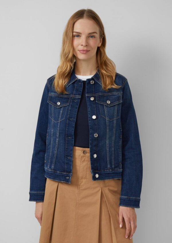 Elastische Slim-Fit-Jeansjacke aus Baumwollmix