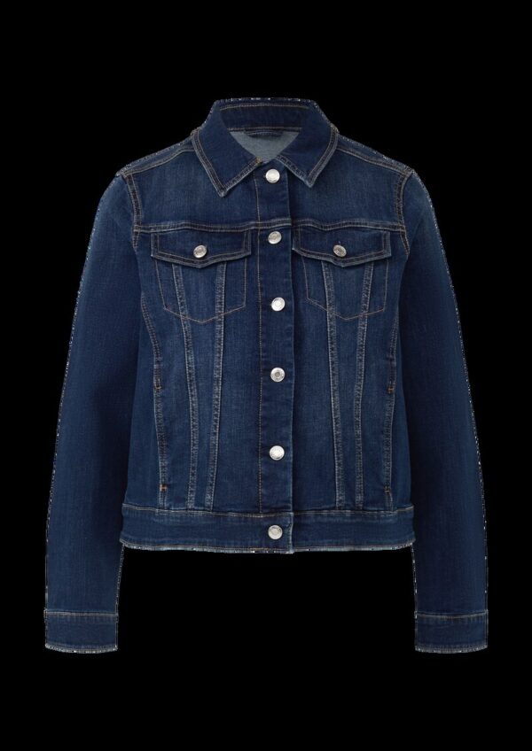 Elastische Slim-Fit-Jeansjacke aus Baumwollmix