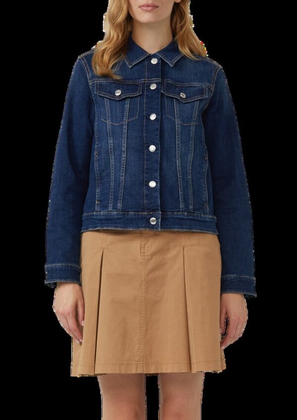 Elastische Slim-Fit-Jeansjacke aus Baumwollmix