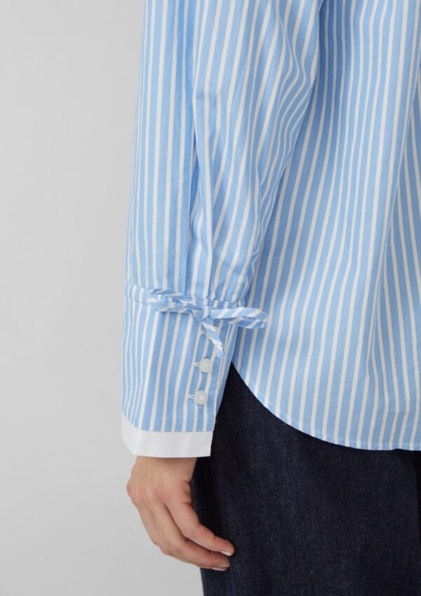 Popeline-Bluse im Relaxed Fit mit Manschetten-Detail
