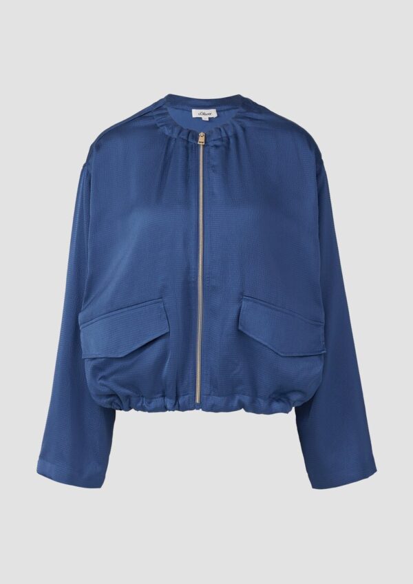 Satin-Blouson im Relaxed Fit mit verstellbarem Saum
