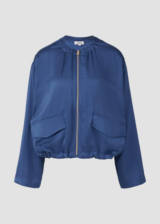 Satin-Blouson im Relaxed Fit mit verstellbarem Saum