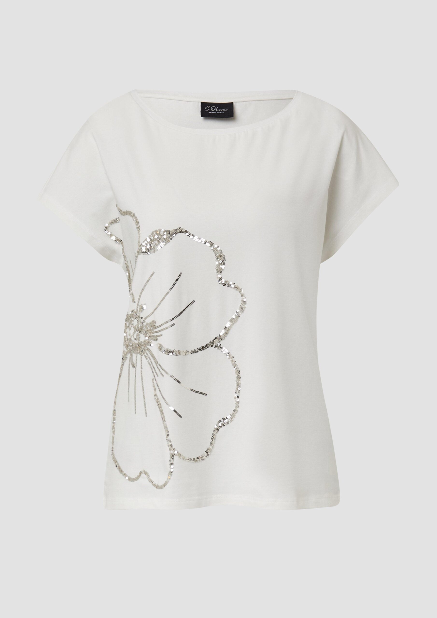 T-Shirt im Relaxed Fit mit Pailletten-Applikation