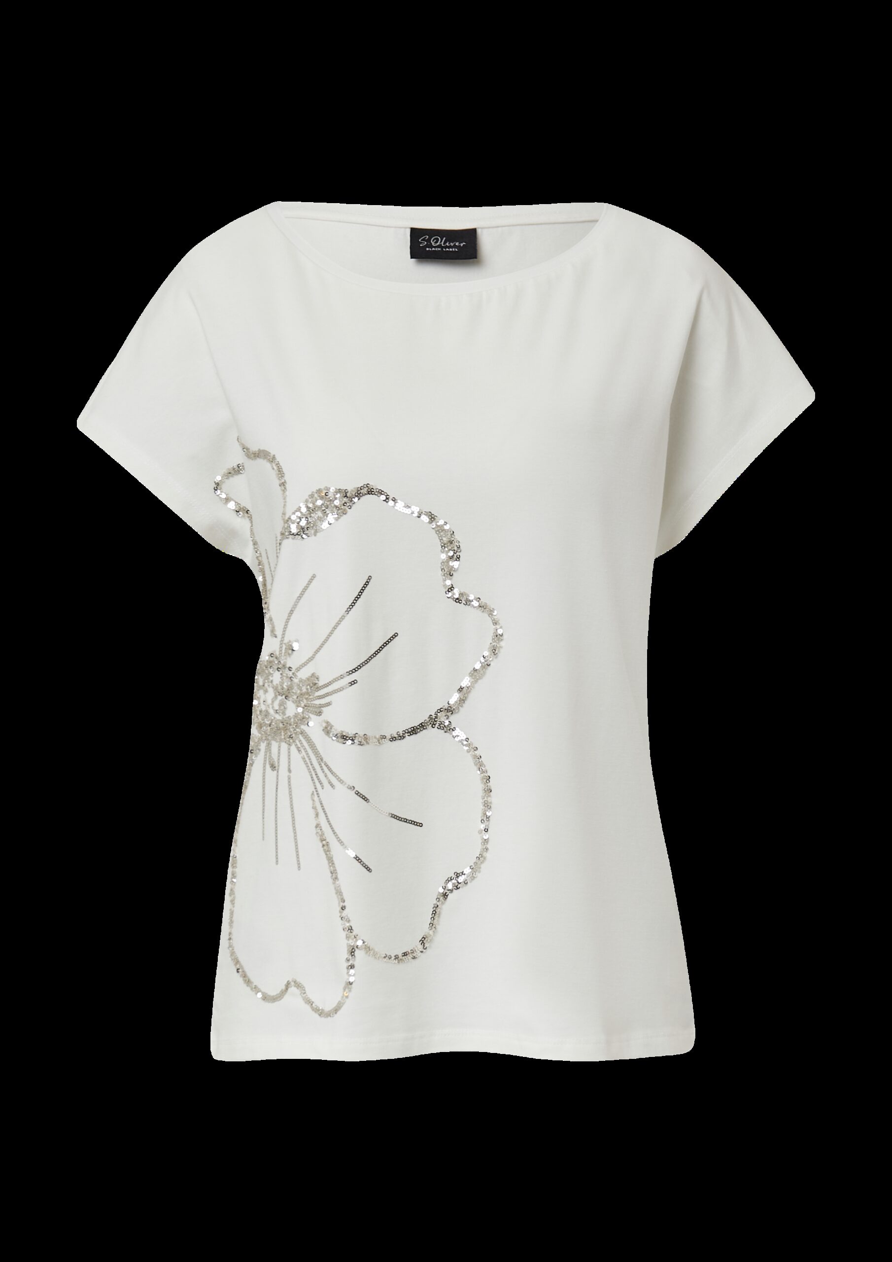 T-Shirt im Relaxed Fit mit Pailletten-Applikation