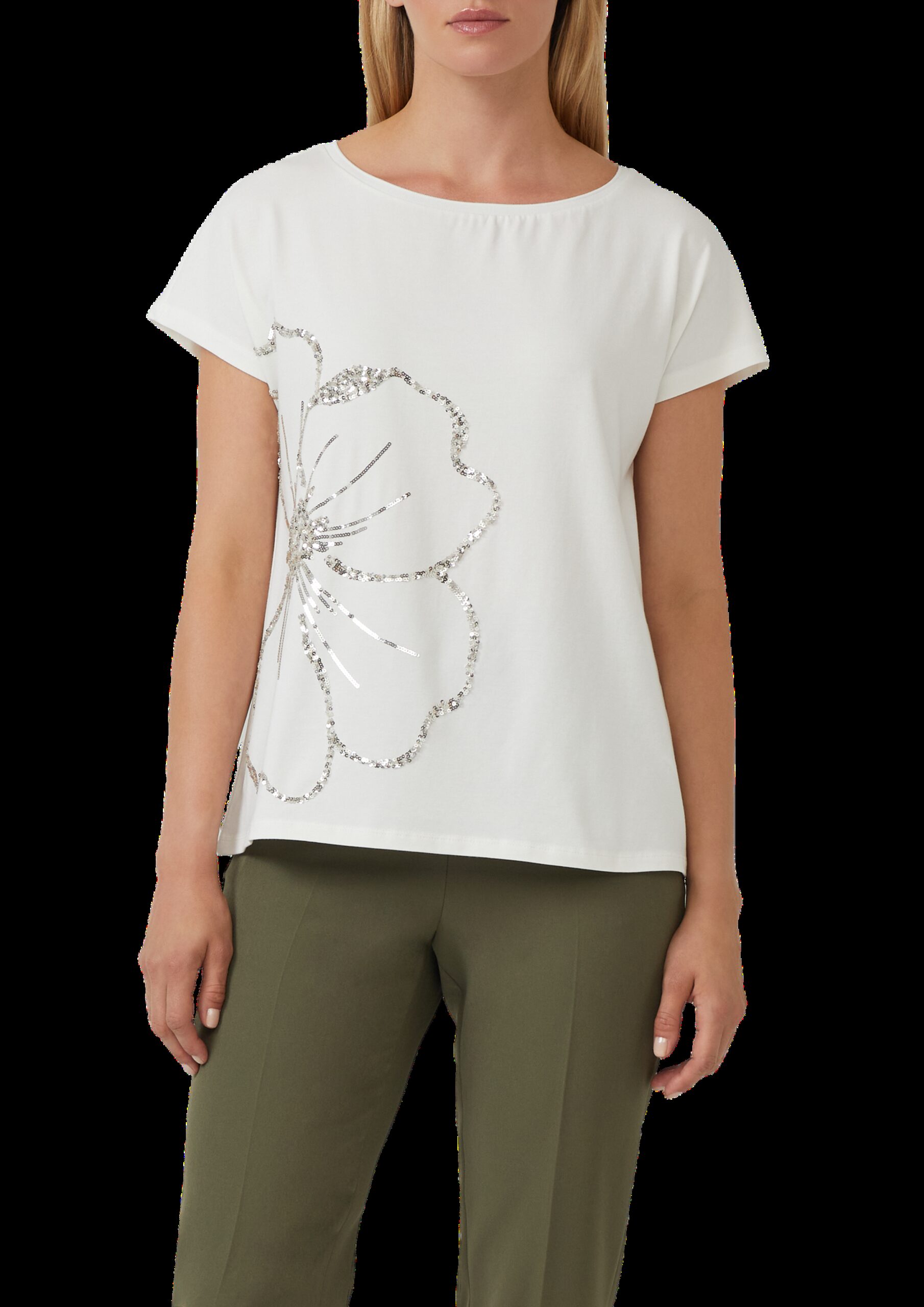 T-Shirt im Relaxed Fit mit Pailletten-Applikation