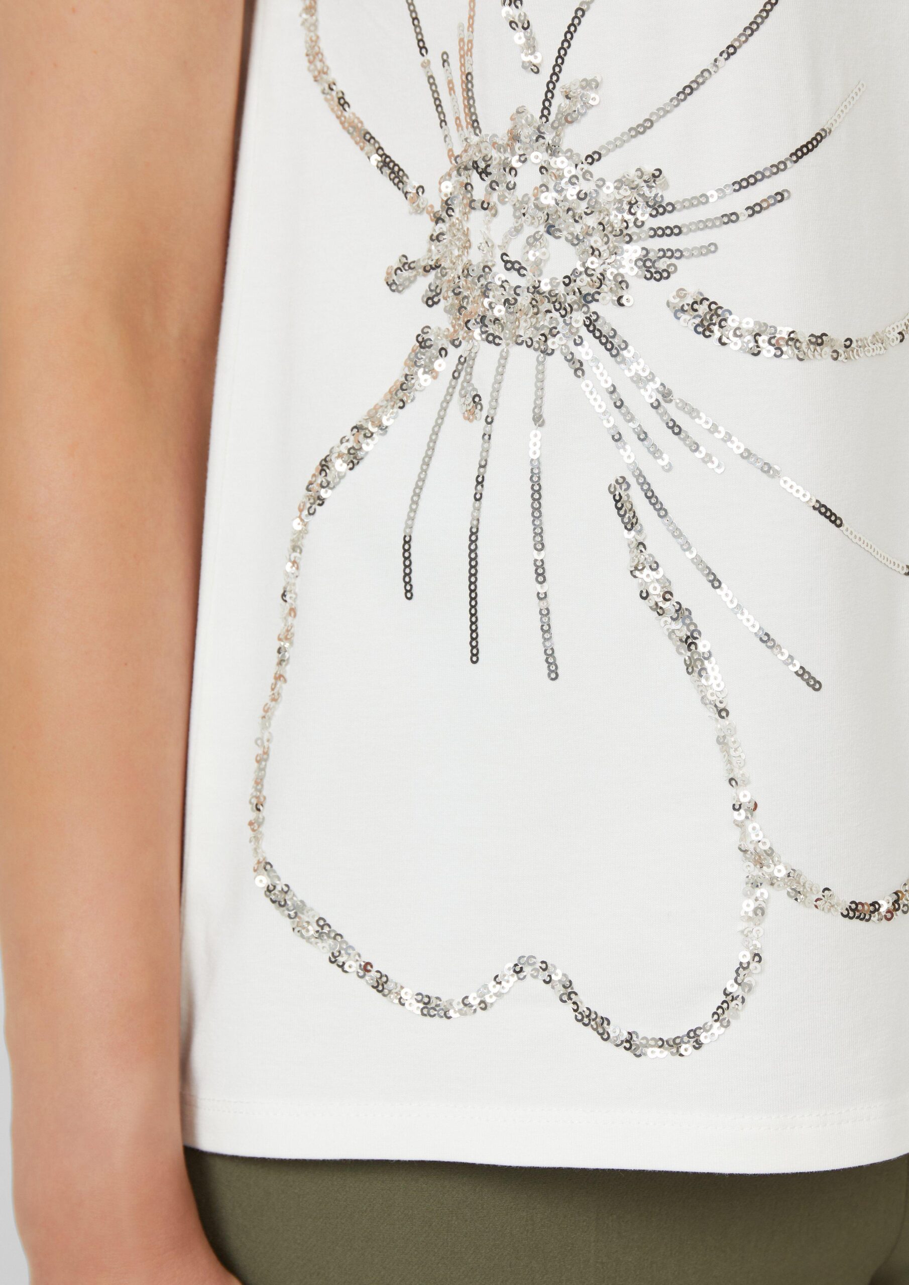 T-Shirt im Relaxed Fit mit Pailletten-Applikation