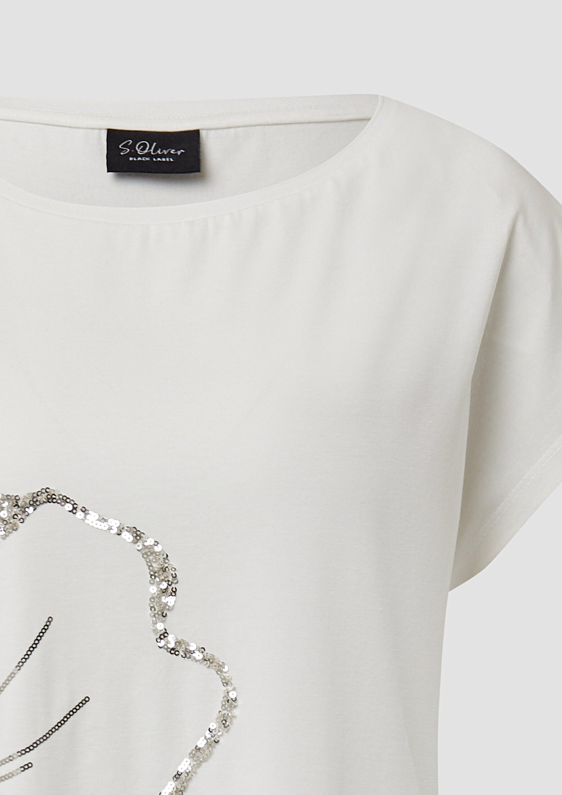T-Shirt im Relaxed Fit mit Pailletten-Applikation