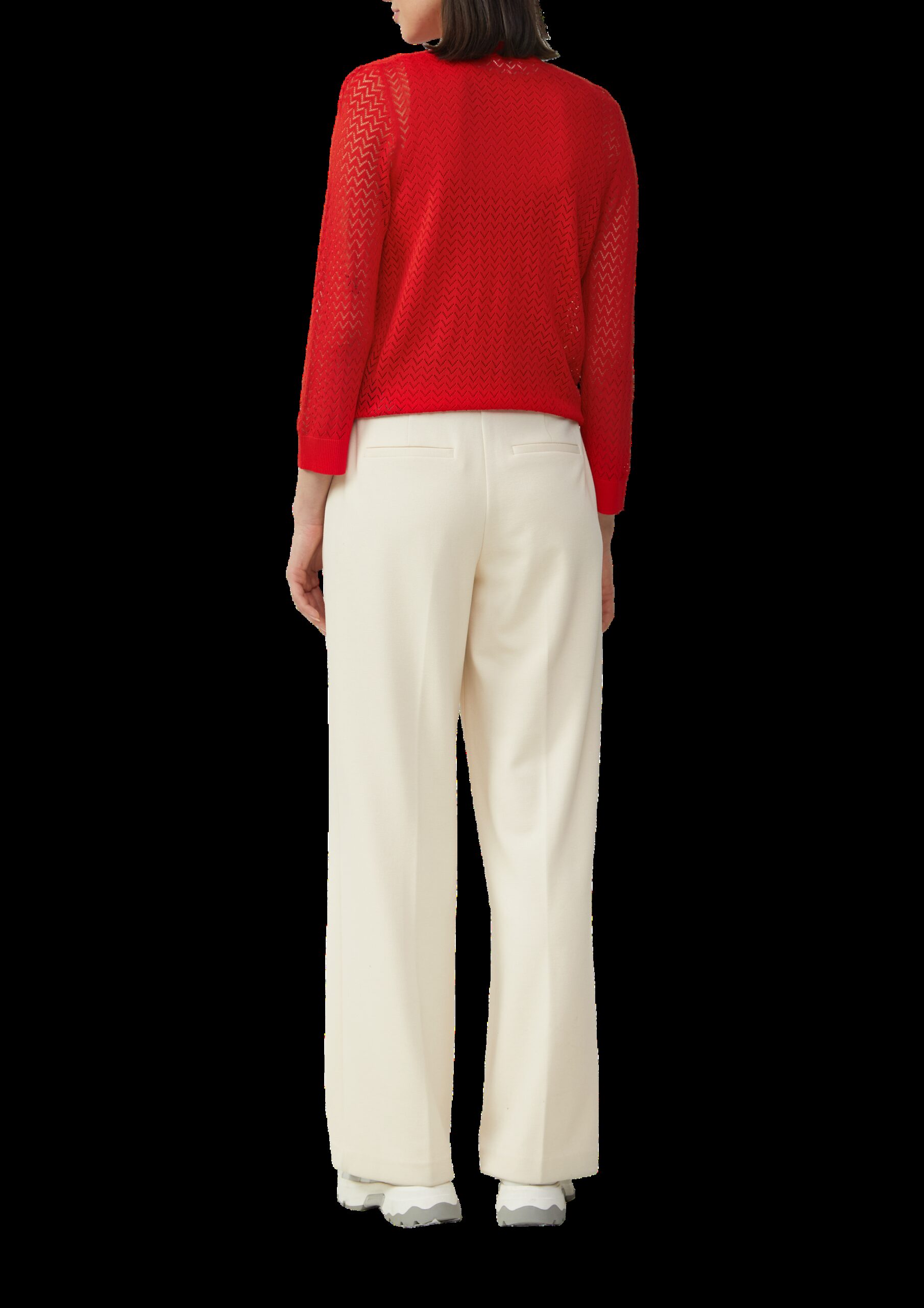 Ajour-Strickjacke aus Viskosemix