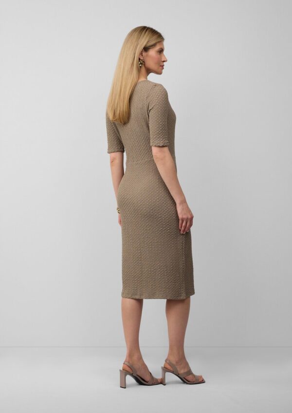 Strukturiertes Jersey-Etuikleid mit Knotendetail