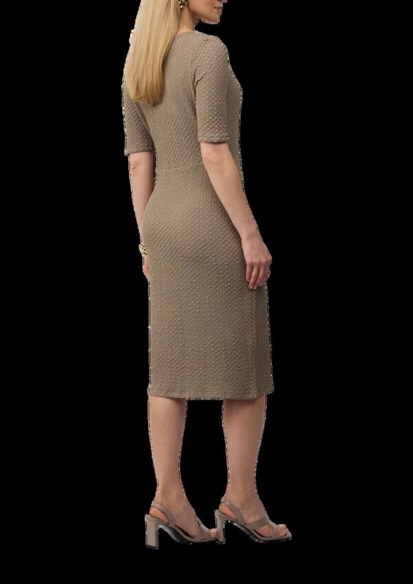 Strukturiertes Jersey-Etuikleid mit Knotendetail