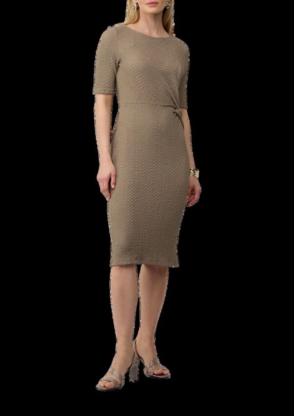 Strukturiertes Jersey-Etuikleid mit Knotendetail