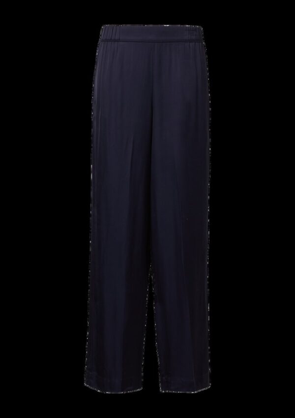 Wide-Leg-Hose aus Satin mit Elastikbund