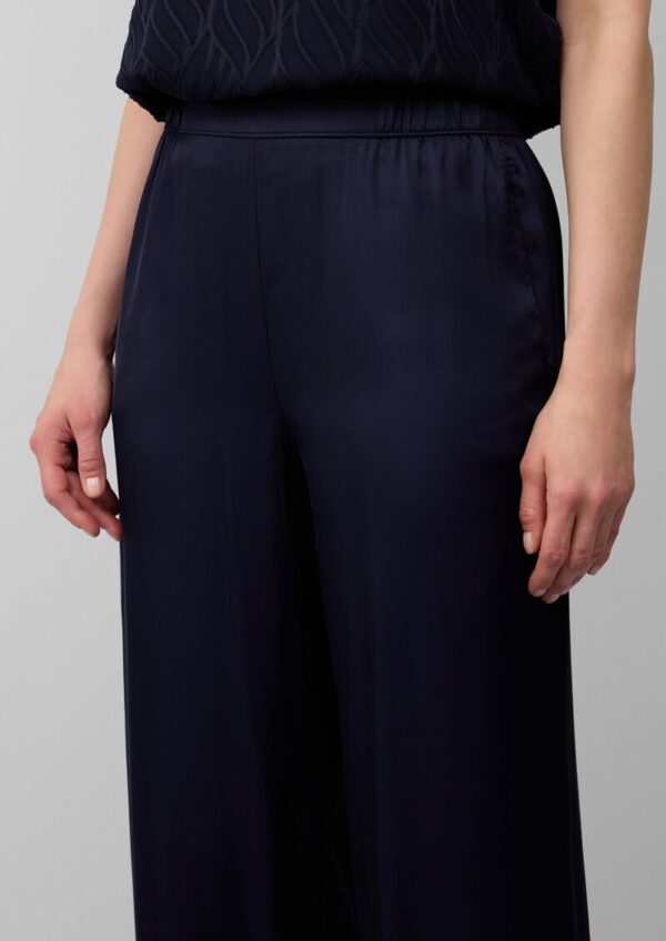 Wide-Leg-Hose aus Satin mit Elastikbund