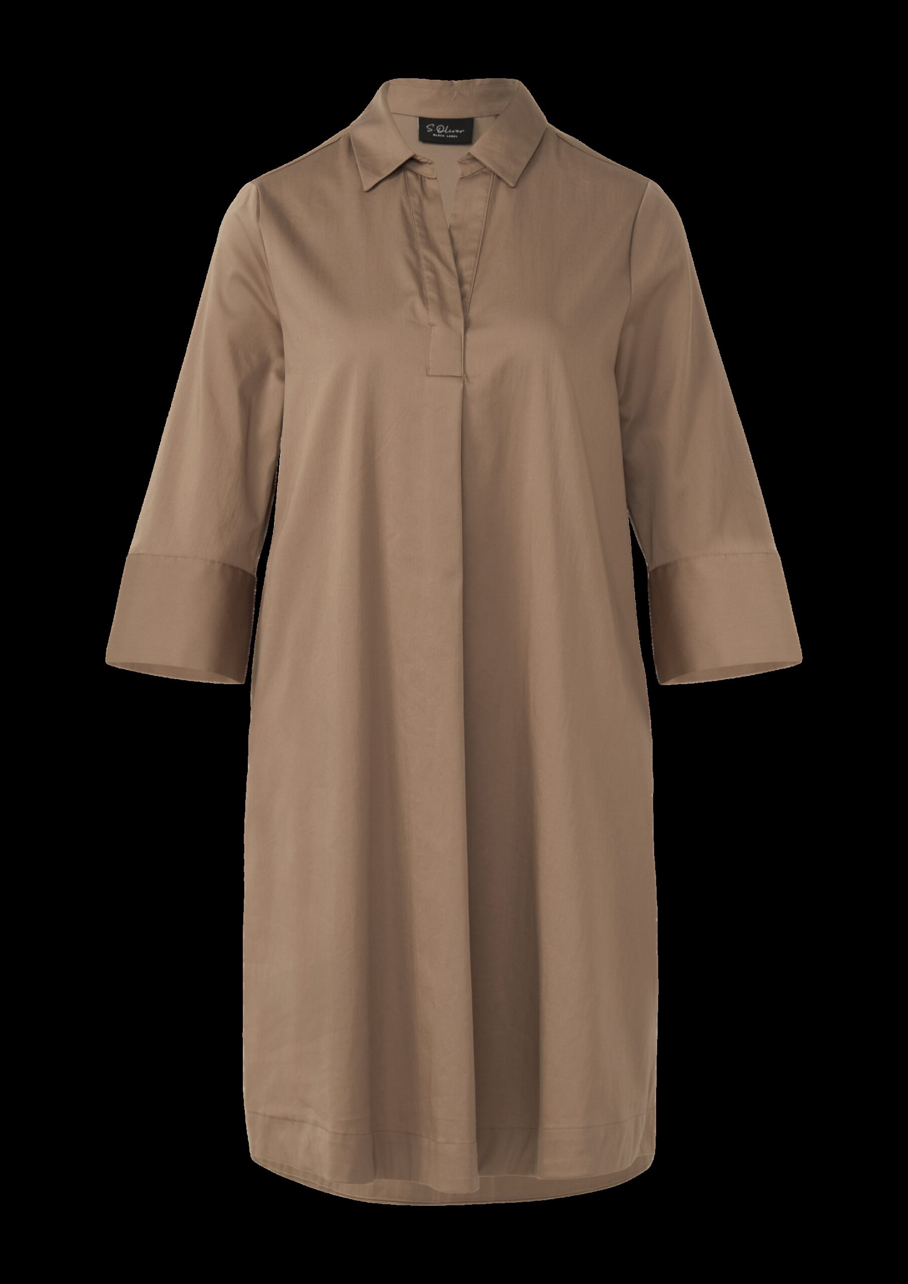 Ausgestelltes Tunikakleid mit 3/4-Ärmeln