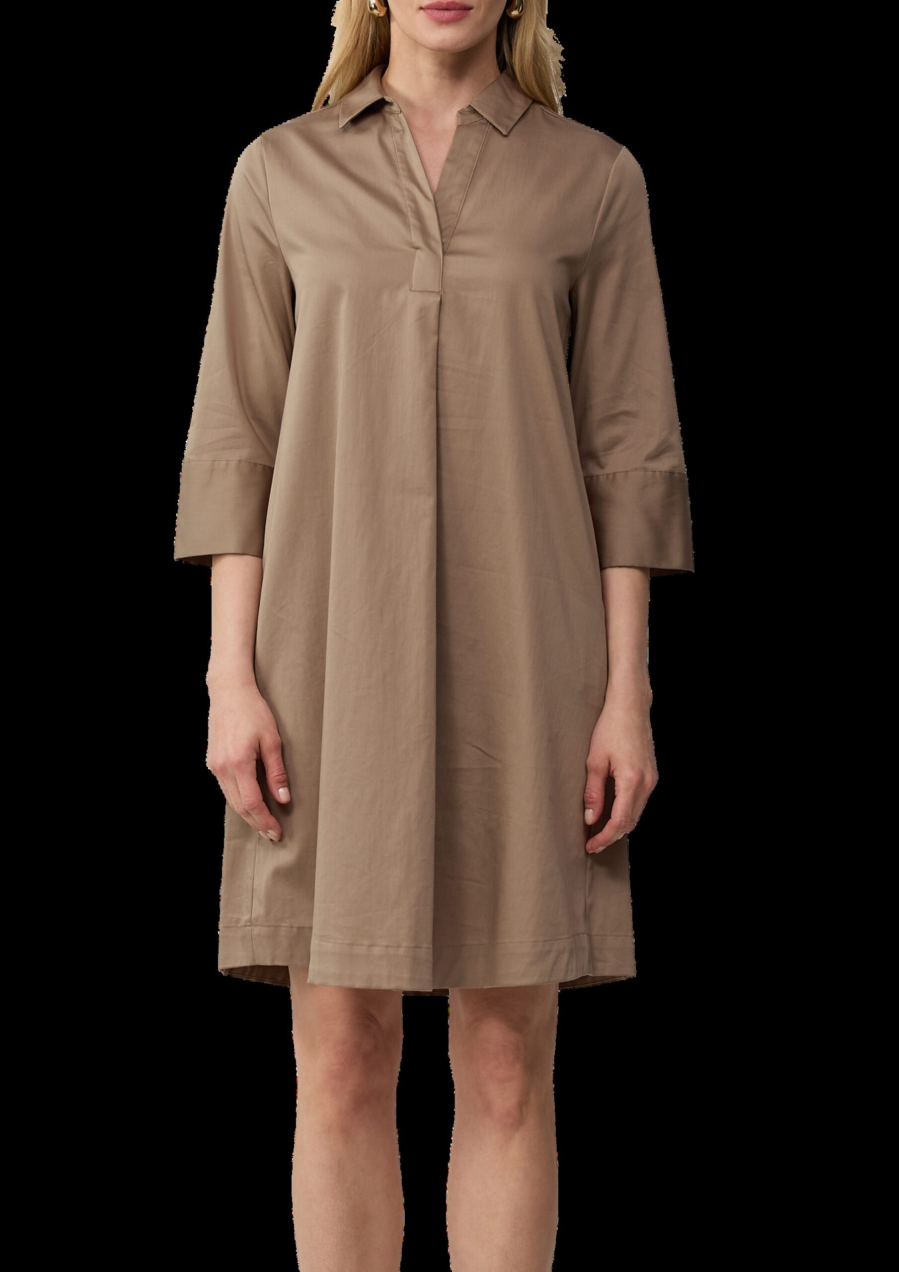 Ausgestelltes Tunikakleid mit 3/4-Ärmeln