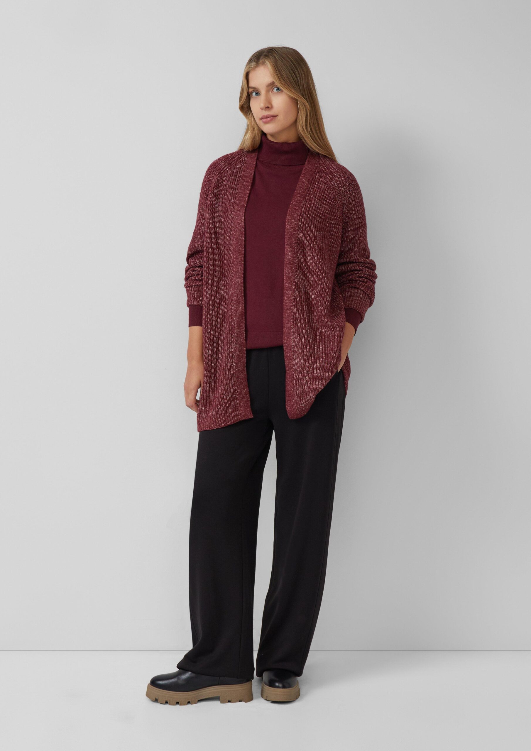 Strukturierter Cardigan im Relaxed Fit