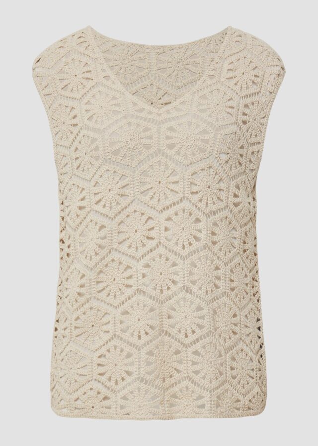Semitransparentes Tanktop aus Häkelspitze