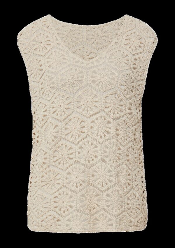 Semitransparentes Tanktop aus Häkelspitze