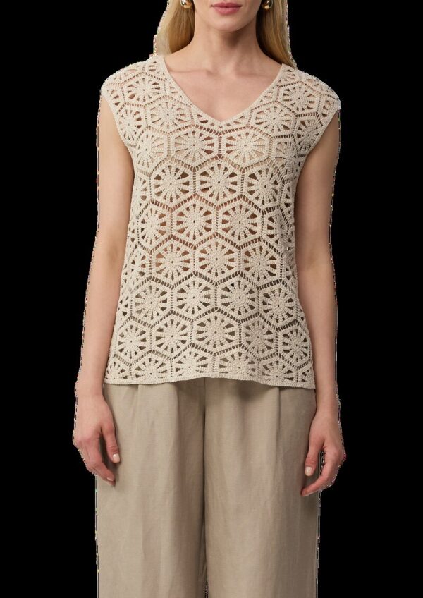 Semitransparentes Tanktop aus Häkelspitze