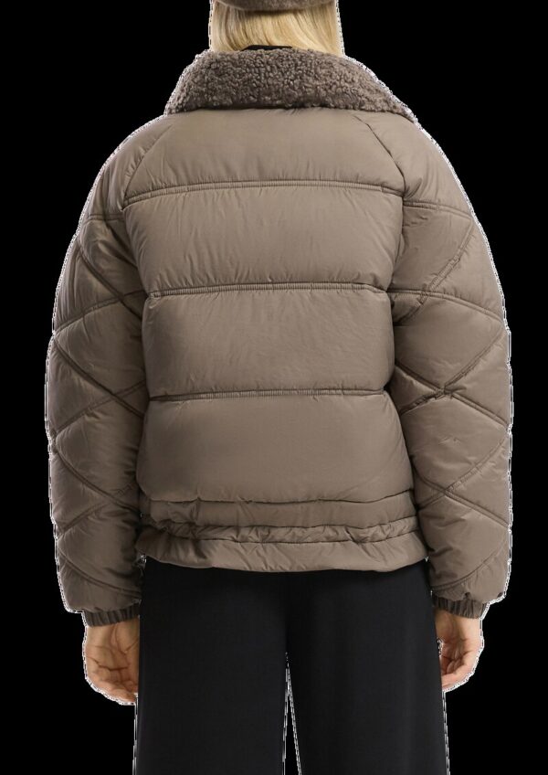Wattierte Jacke im Materialmix