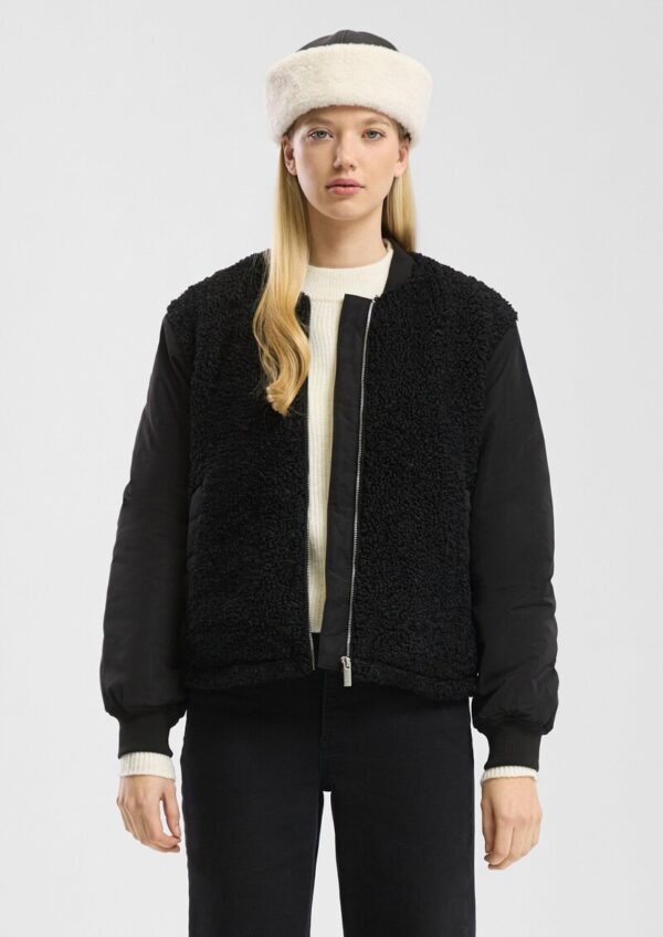 Leicht wattierter Blouson im Fabricmix