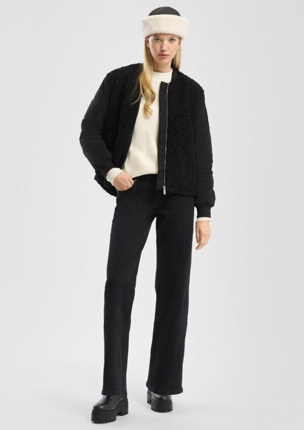 Leicht wattierter Blouson im Fabricmix