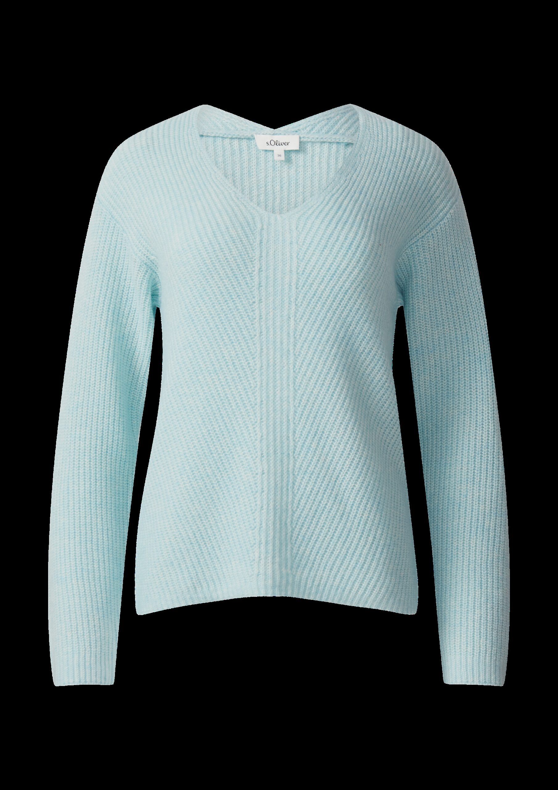 Weicher Strickpullover im Relaxed Fit mit V-Ausschnitt