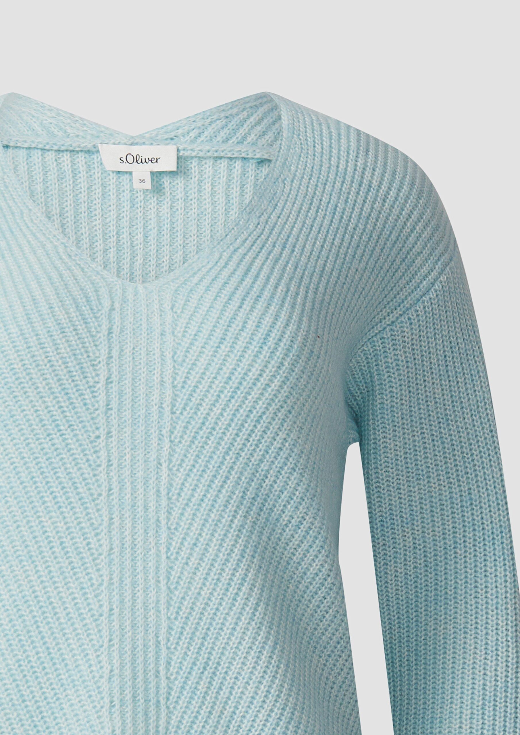 Weicher Strickpullover im Relaxed Fit mit V-Ausschnitt