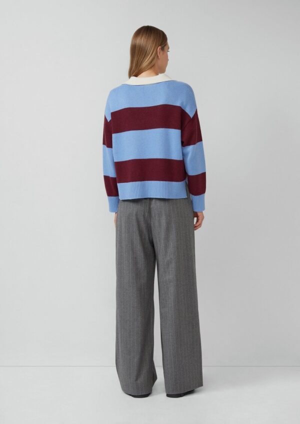 Strickpullover aus Viskosemix mit Kragen