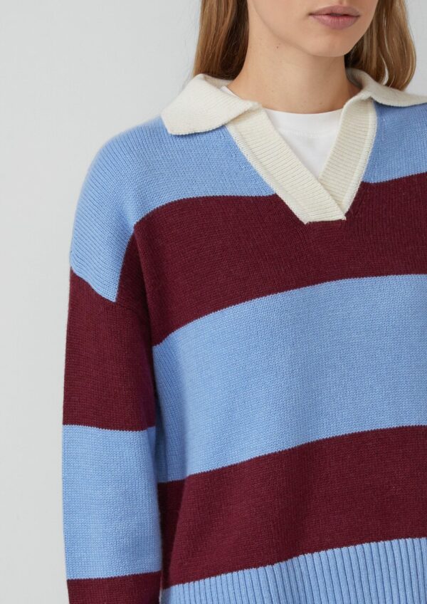 Strickpullover aus Viskosemix mit Kragen