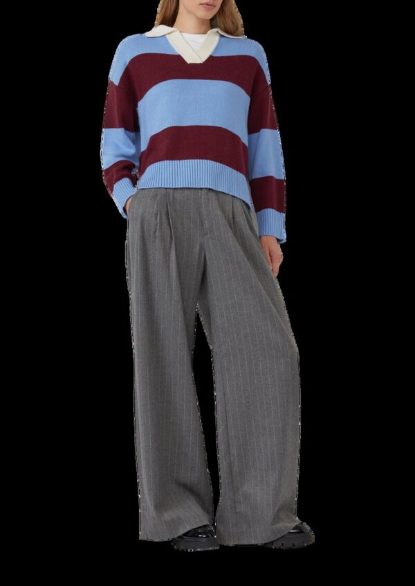 Strickpullover aus Viskosemix mit Kragen