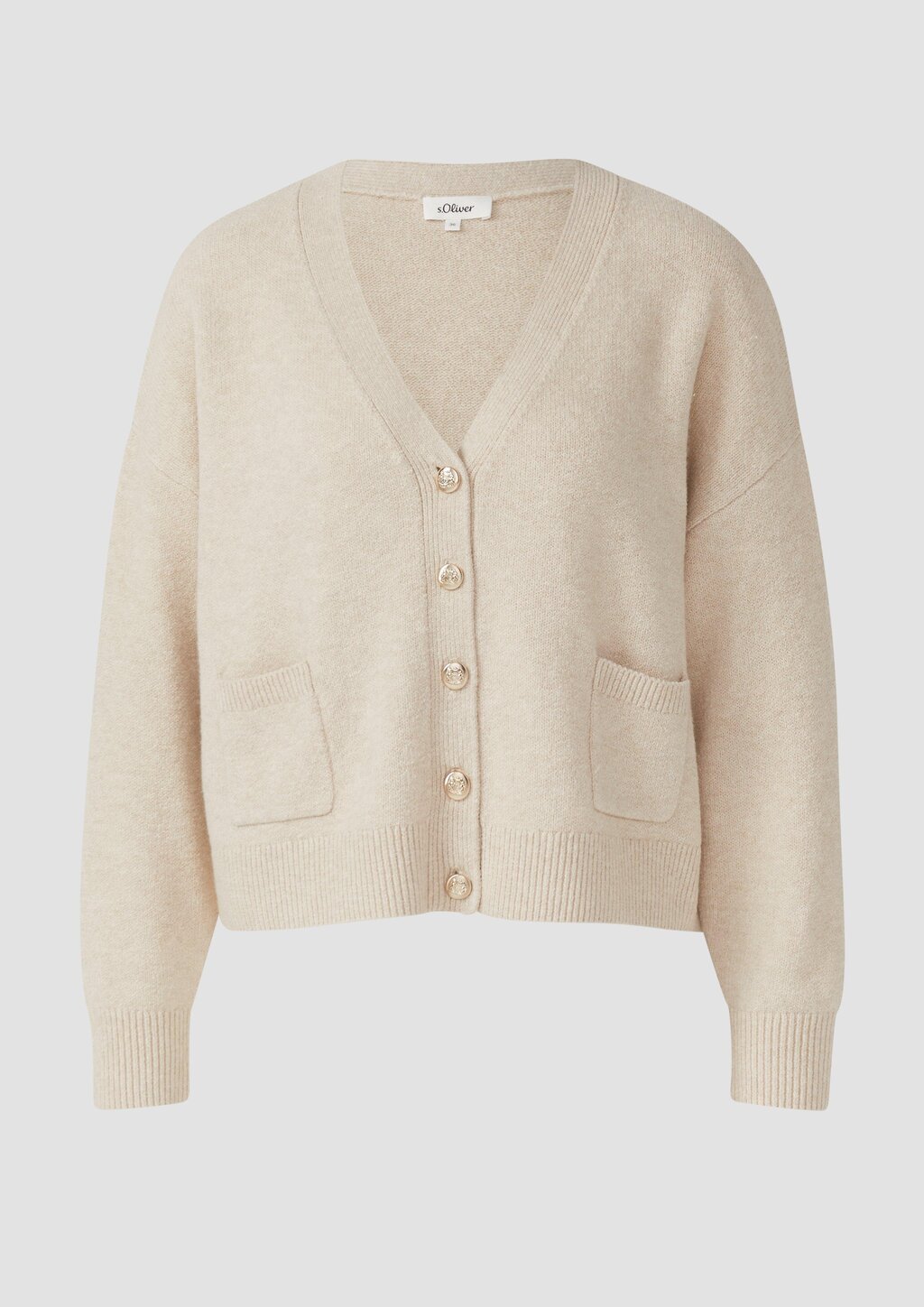 Oversized Strickjacke mit dekorativen Knöpfen