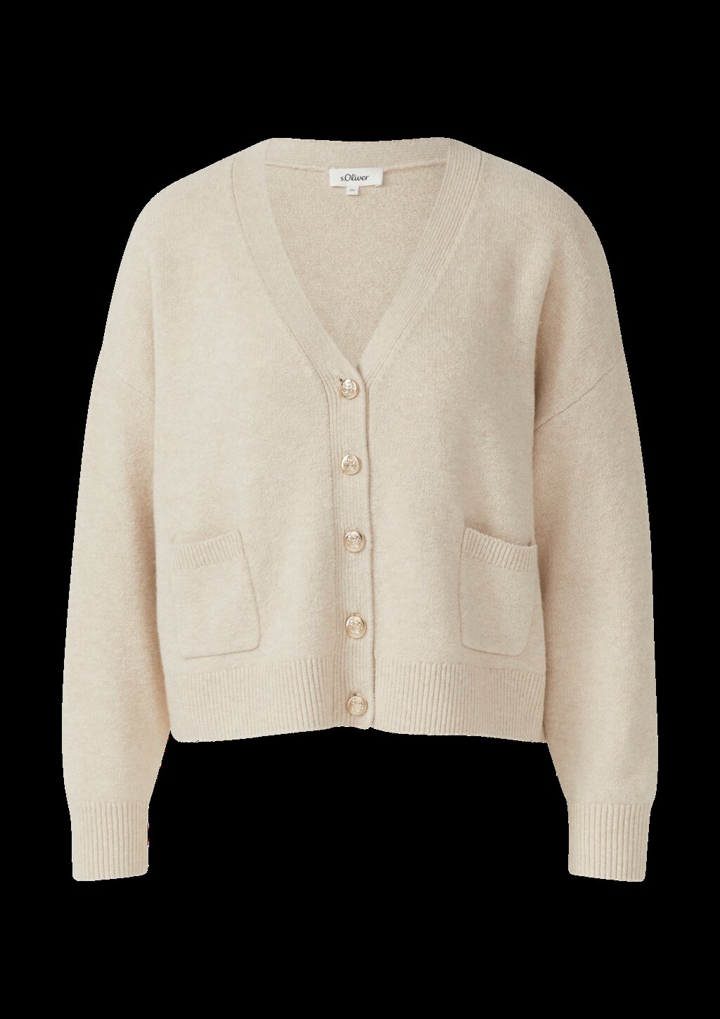 Oversized Strickjacke mit dekorativen Knöpfen