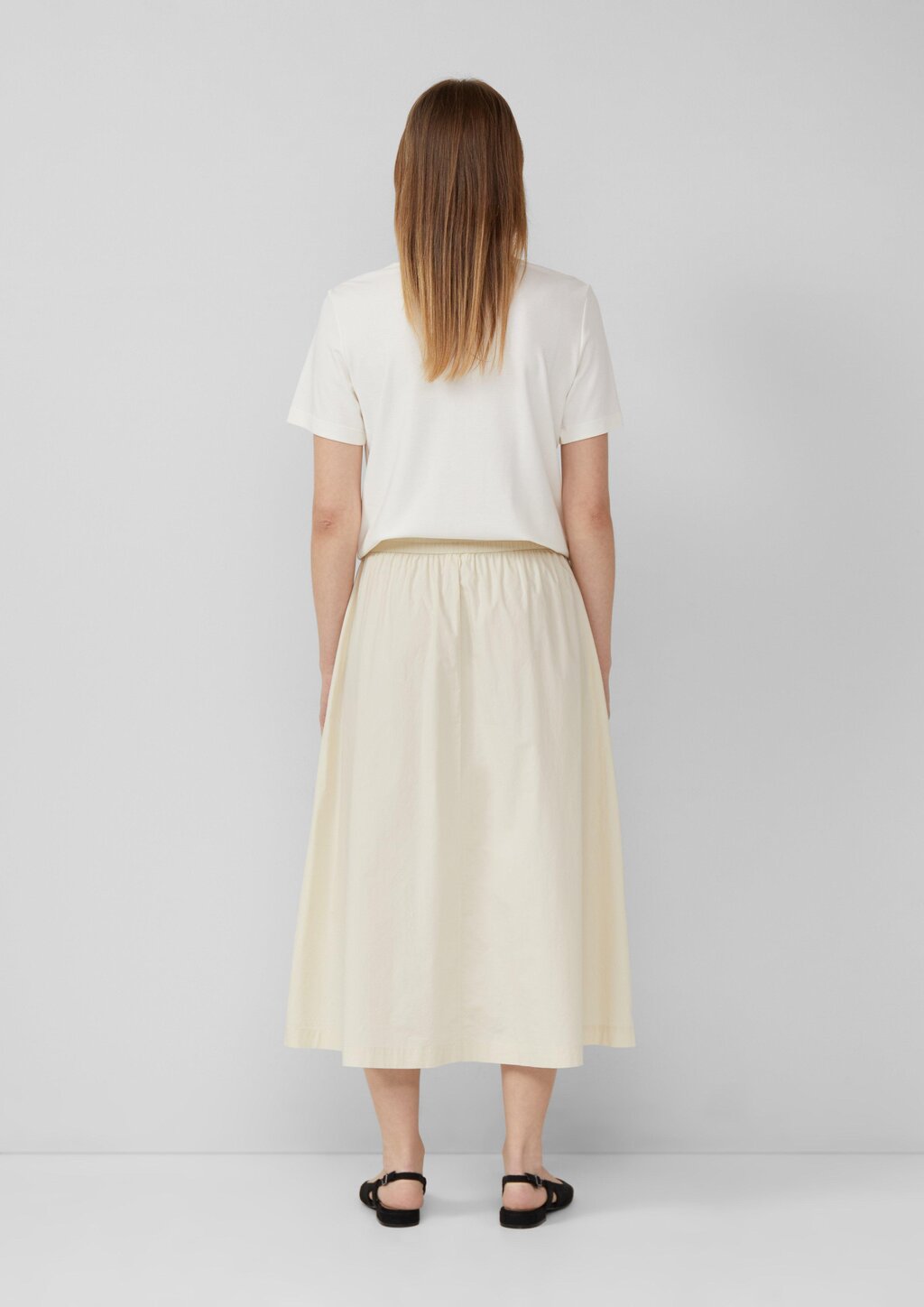 Ausgestellter Rock aus Popeline im Relaxed Fit