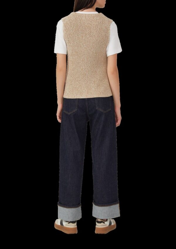 Strickweste im Slim Fit mit Knopfleiste