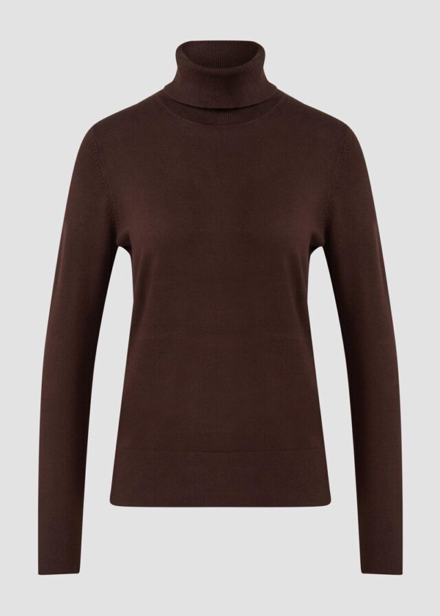 Rollkragenpullover aus Viskosemix