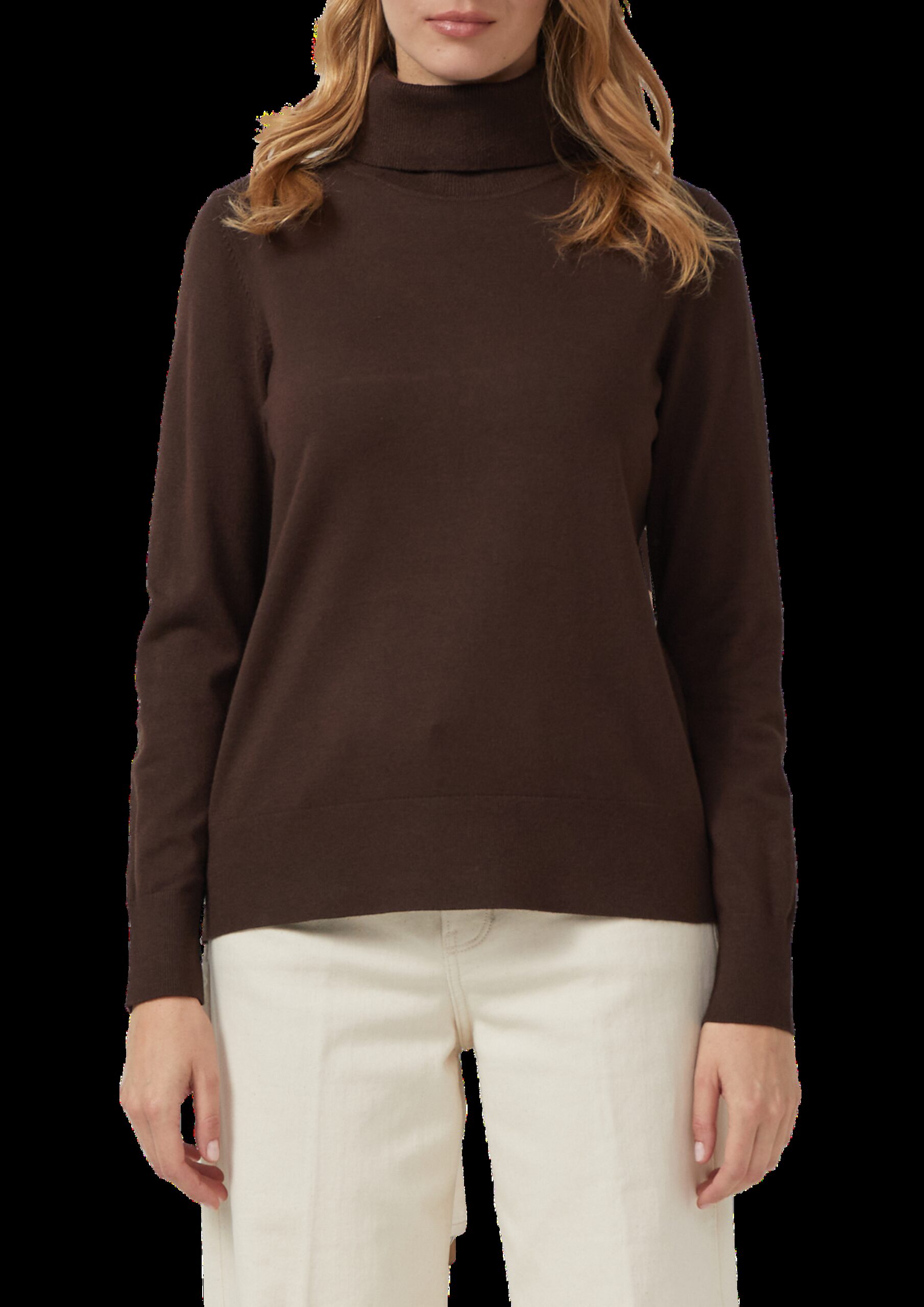 Rollkragenpullover aus Viskosemix