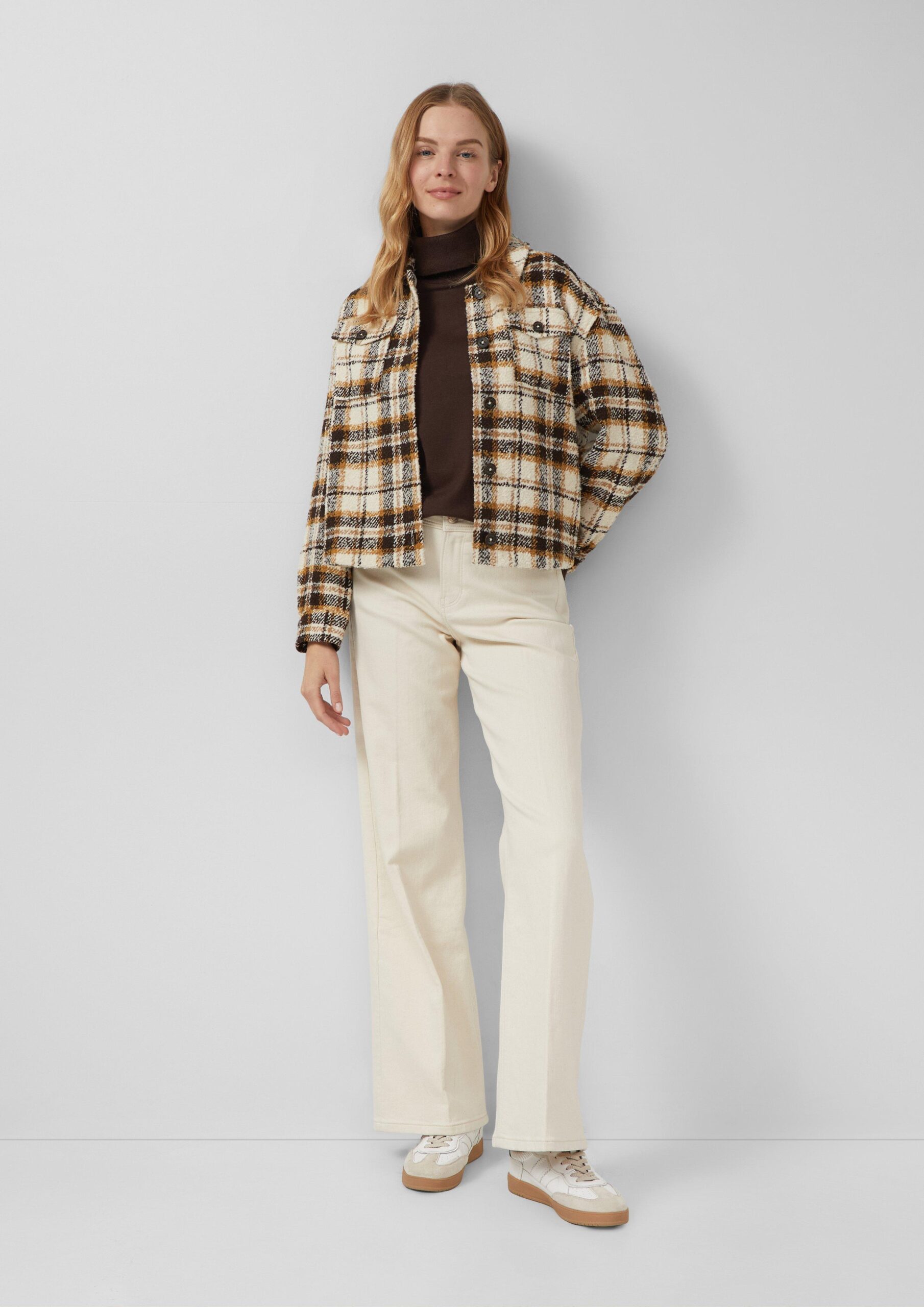 Rollkragenpullover aus Viskosemix