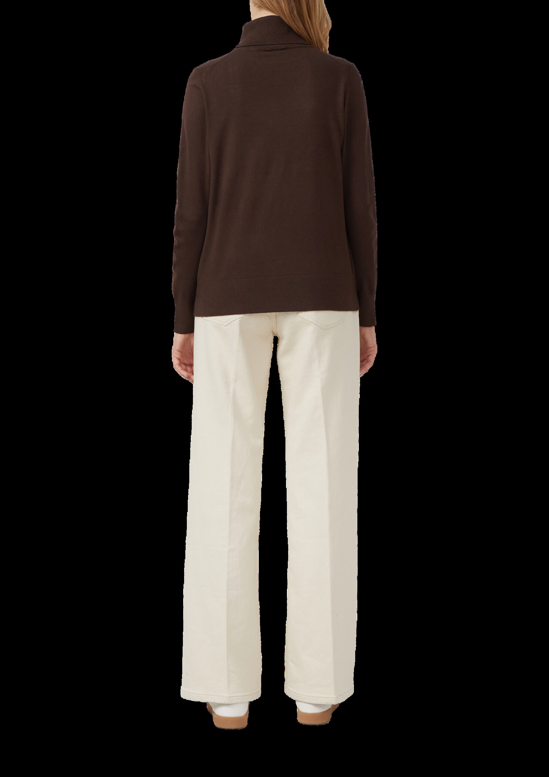 Rollkragenpullover aus Viskosemix