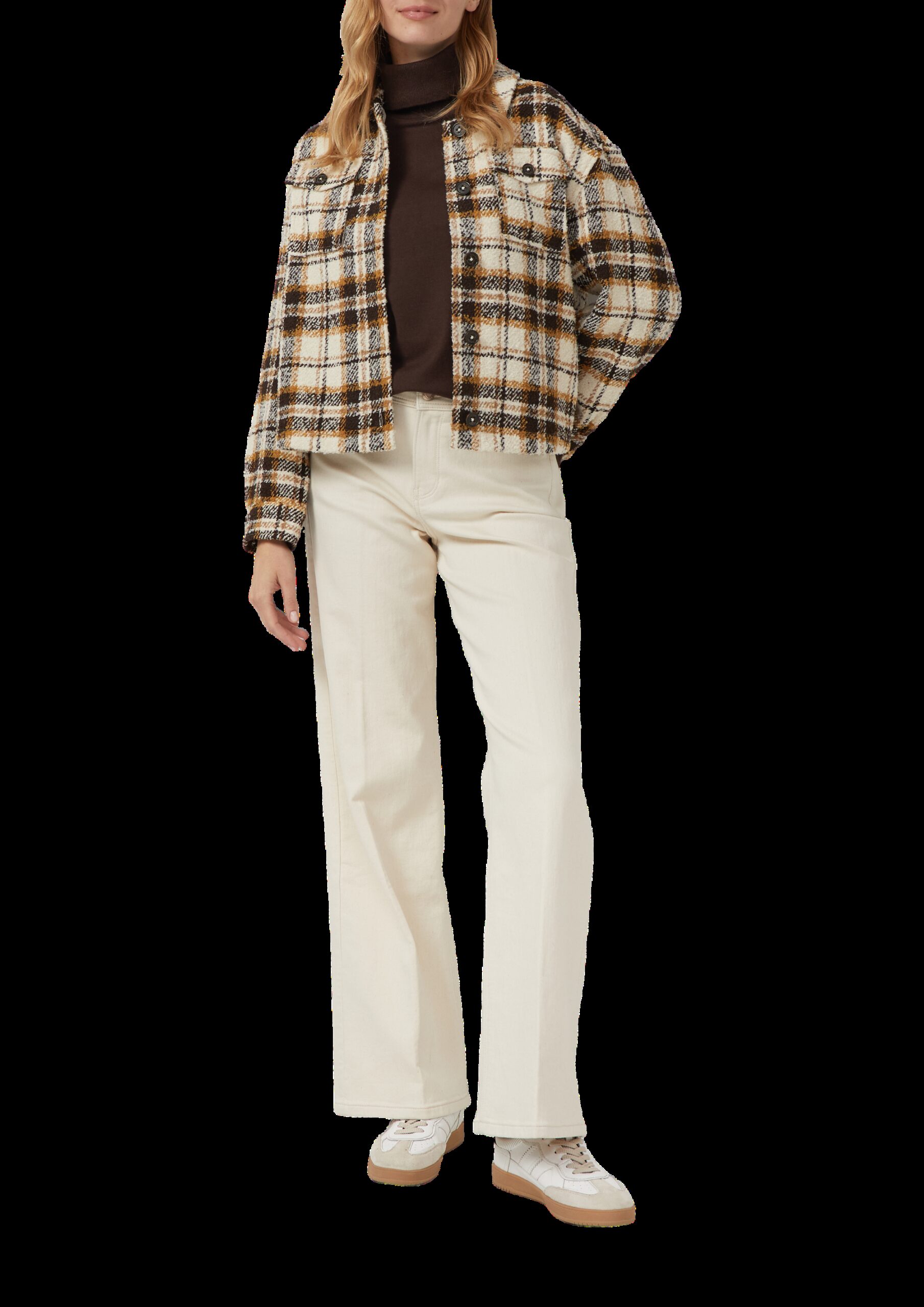 Rollkragenpullover aus Viskosemix