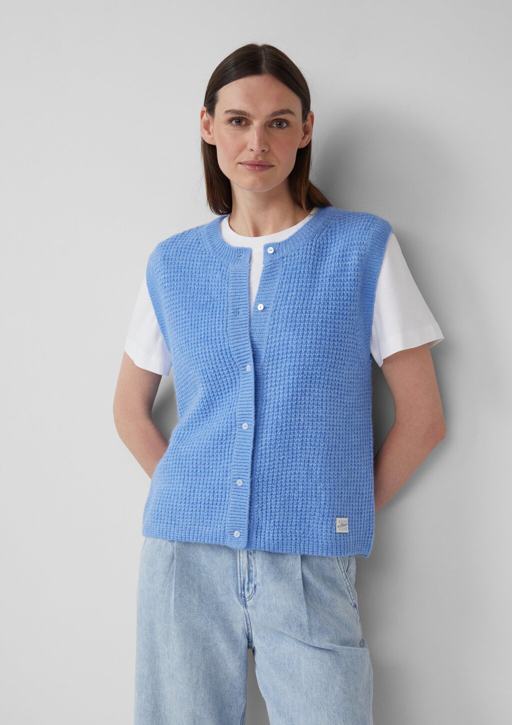 Strickweste aus Alpakamix