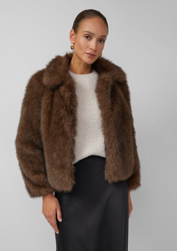 Gefütterte Jacke aus Webpelz