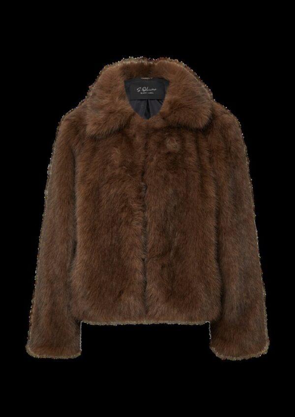 Gefütterte Jacke aus Webpelz