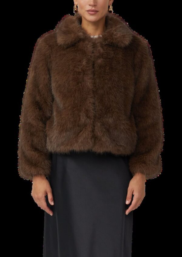 Gefütterte Jacke aus Webpelz