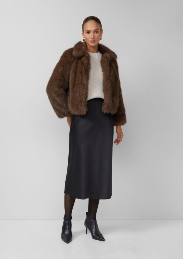 Gefütterte Jacke aus Webpelz