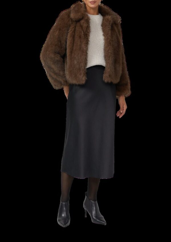 Gefütterte Jacke aus Webpelz