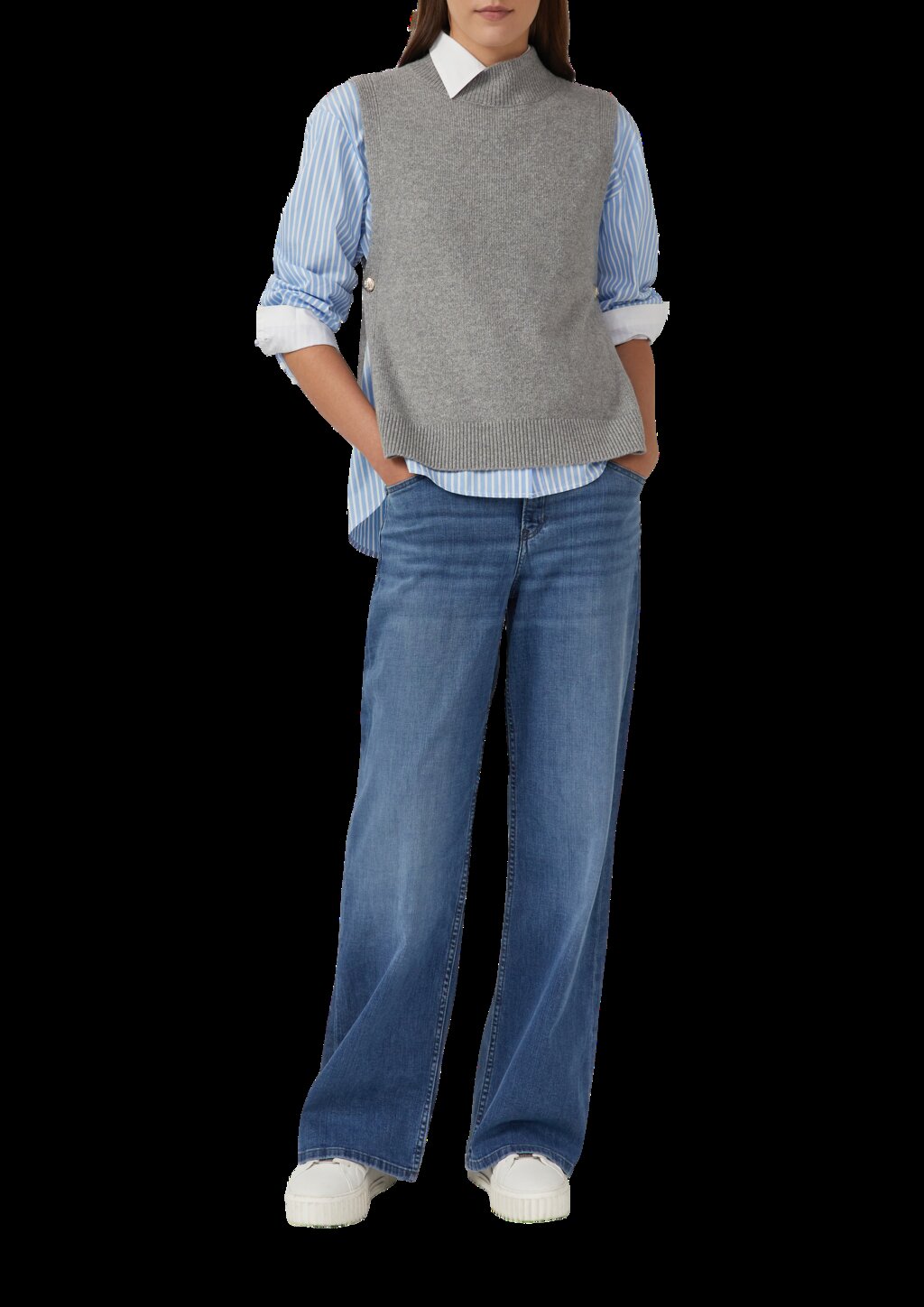 Weicher Strickpullunder mit Stehkragen