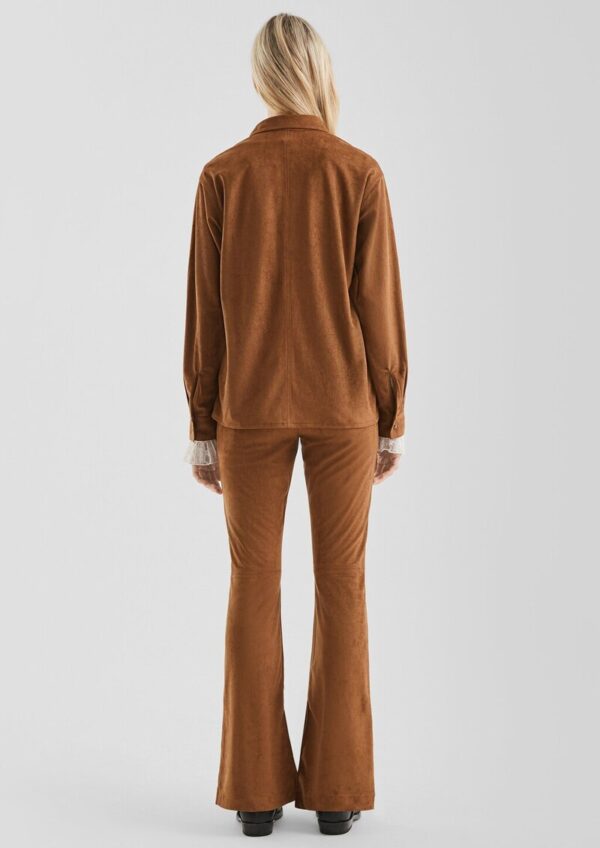 Hemdbluse in Wildlederoptik